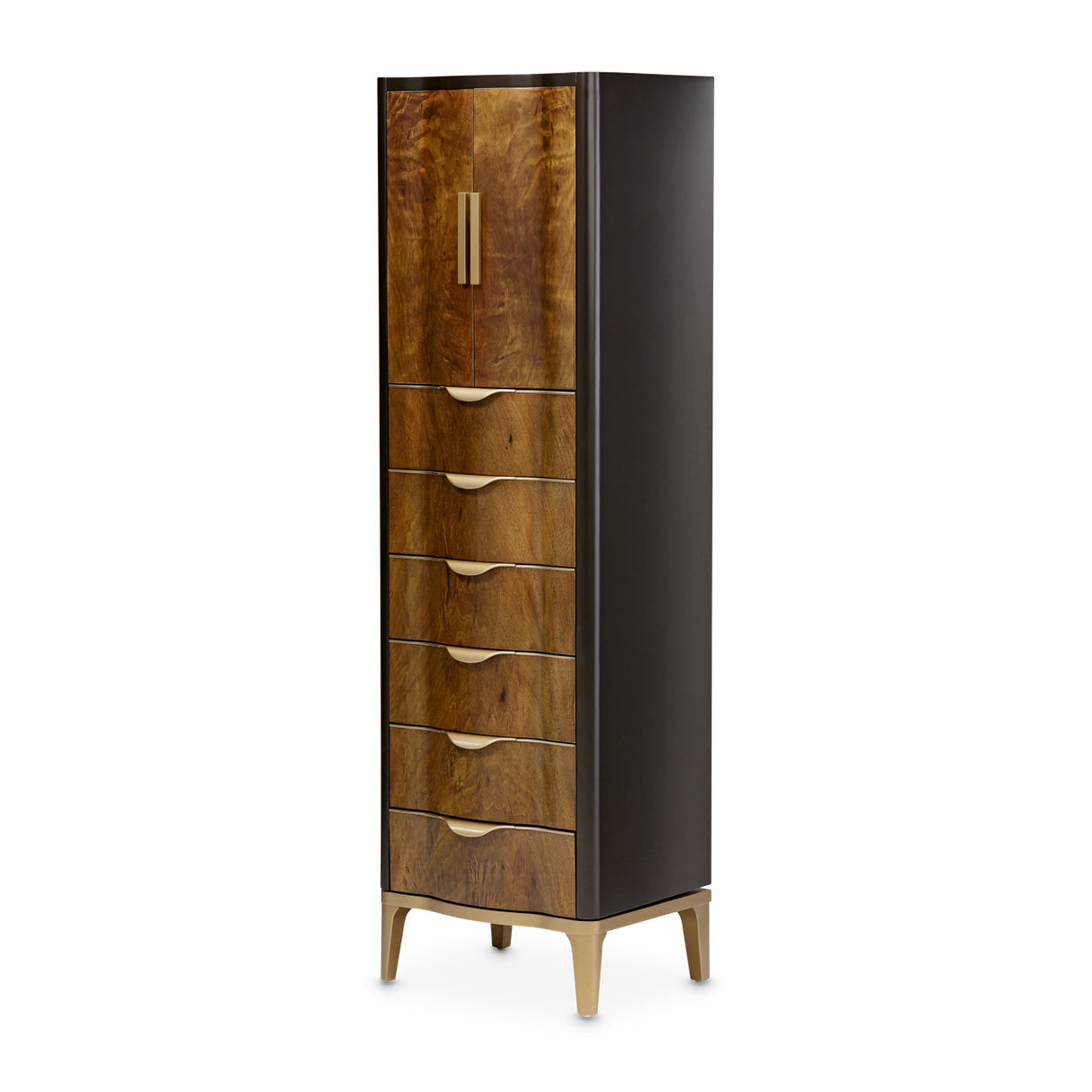 Malibu Crest Crotch Mahogany Crotch Mahogany Swivel Chiffonier Lingerie Chest from Michael Amini - Luna Furniture