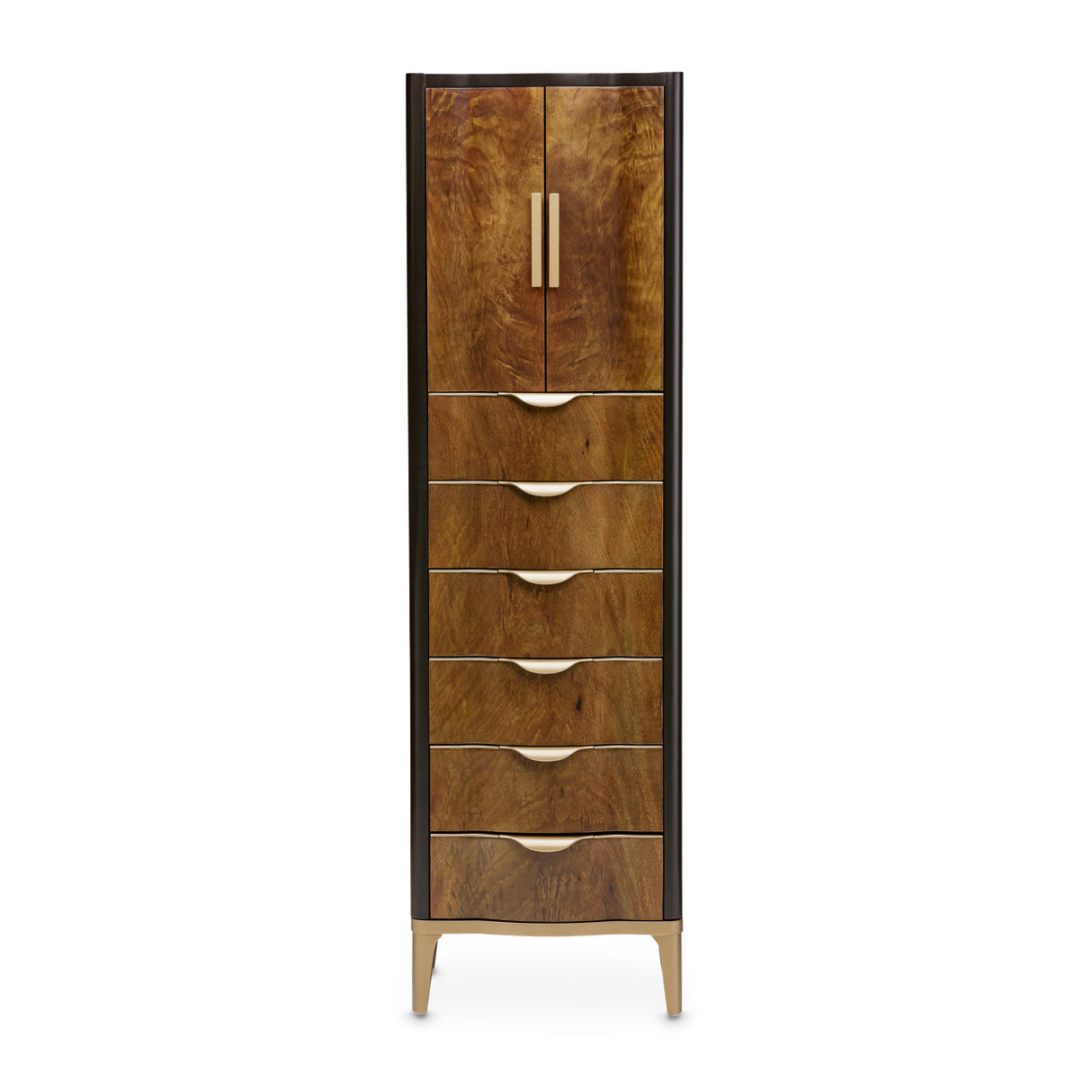 Malibu Crest Crotch Mahogany Crotch Mahogany Swivel Chiffonier Lingerie Chest from Michael Amini - Luna Furniture