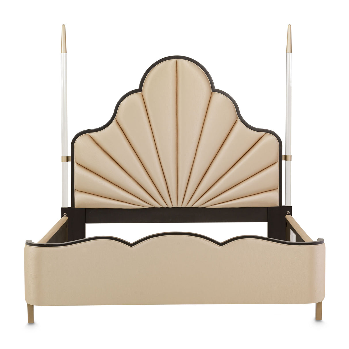 Malibu Crest Crotch Mahogany Dark Espresso Eastern King Poster Bed from Michael Amini - Luna Furniture