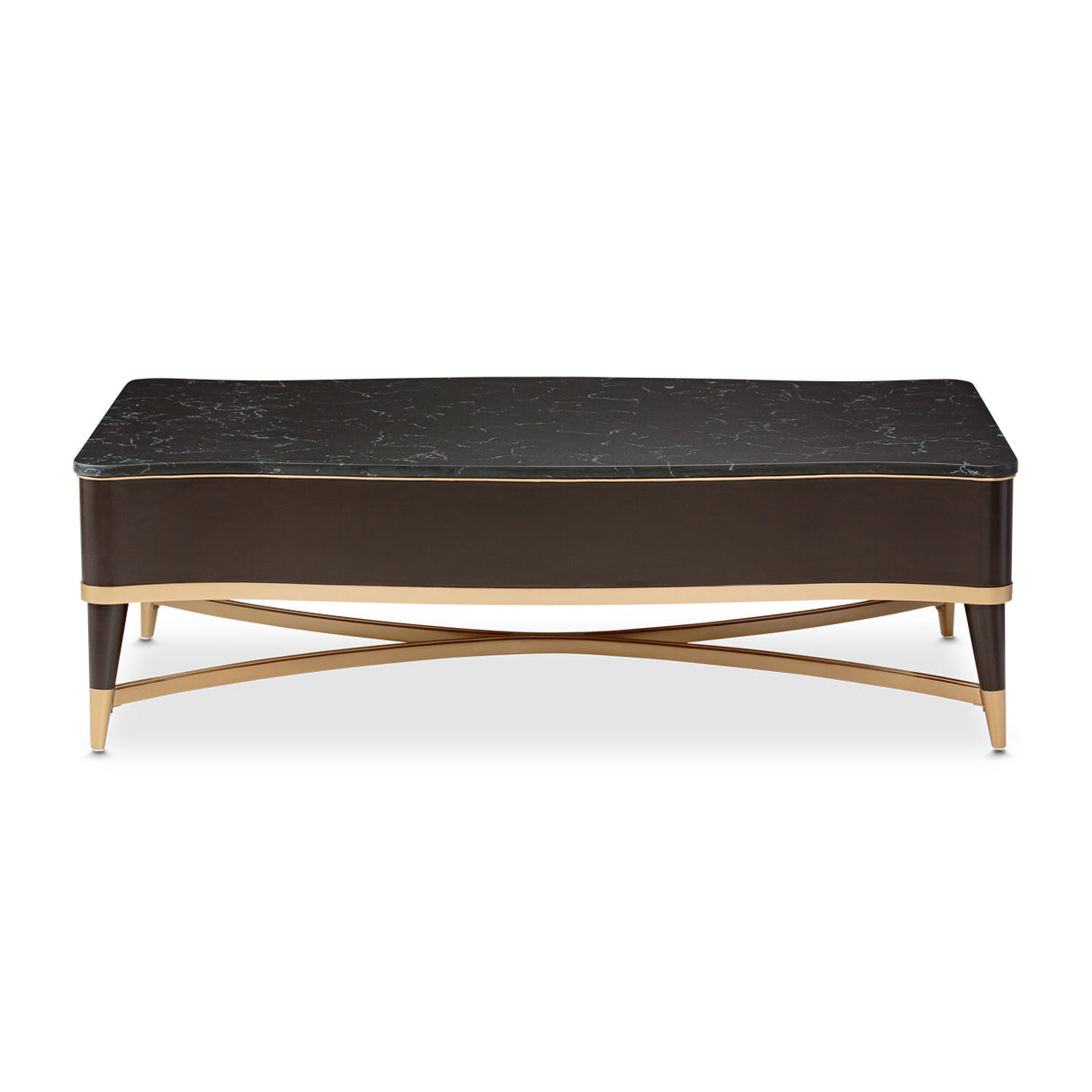 Malibu Crest Crotch Mahogany Crotch Mahogany Rectangular Cocktail Table from Michael Amini - Luna Furniture
