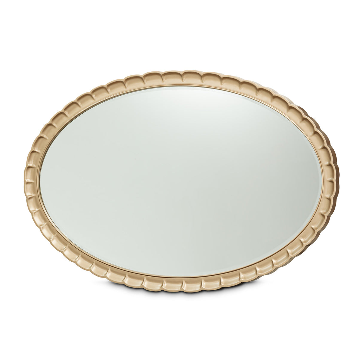 Malibu Crest Crotch Mahogany Burnished Gold Oval Wall Mirror from Michael Amini - Luna Furniture