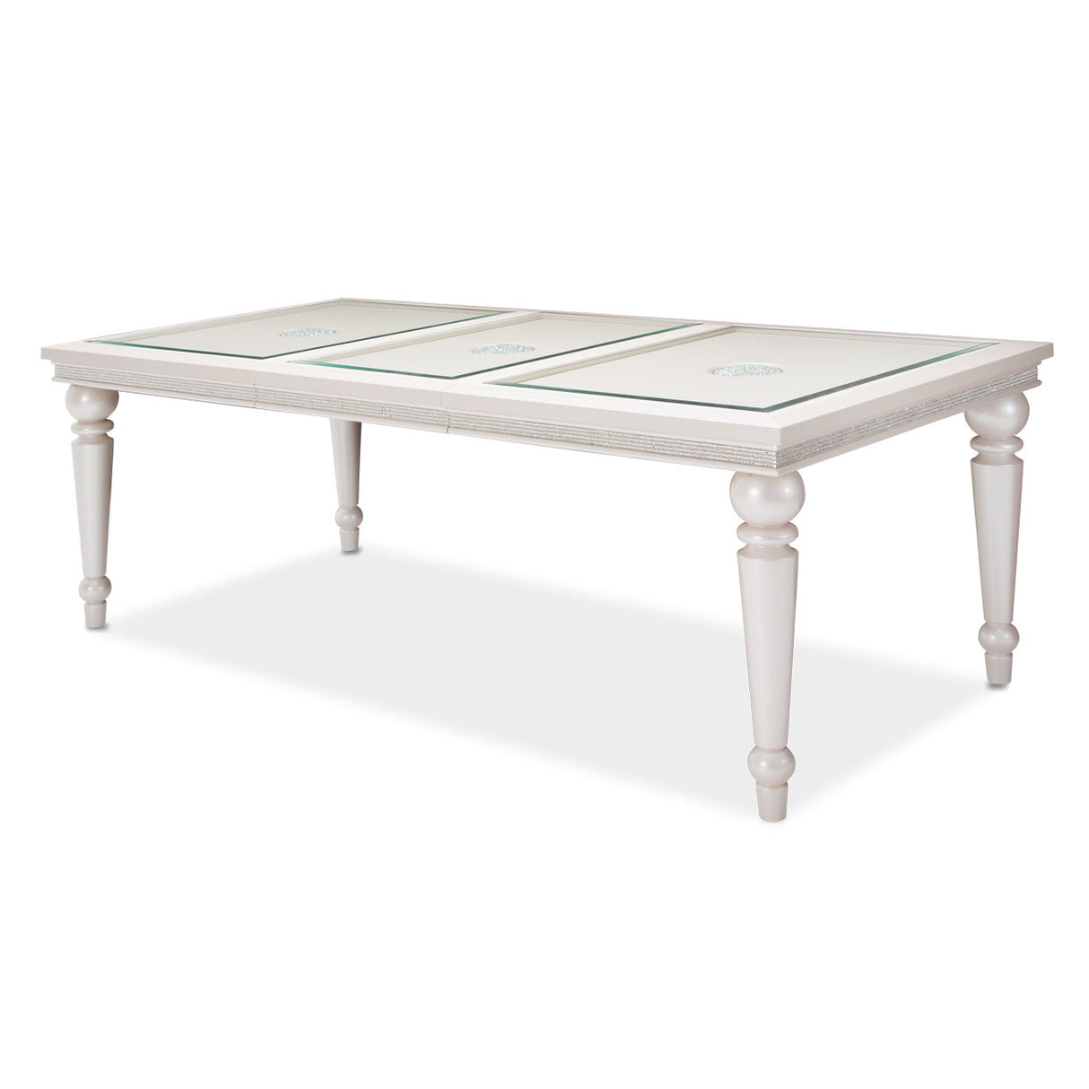 Glimmering Heights Ivory Dining Table from Michael Amini - Luna Furniture