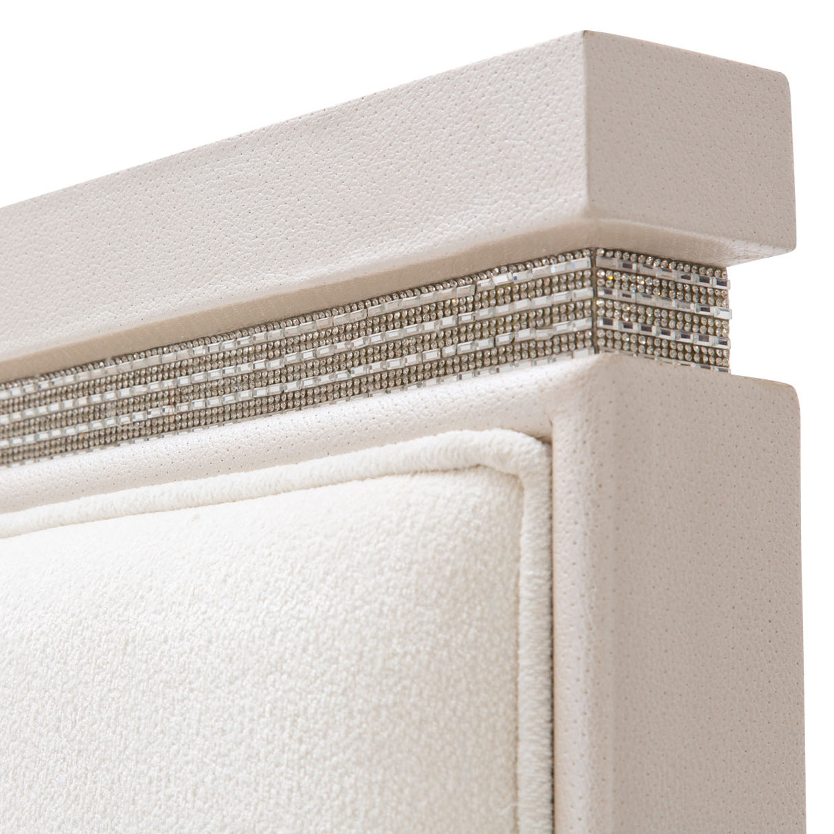 Glimmering Heights Ivory Cal. King Upholstered Bed from Michael Amini - Luna Furniture