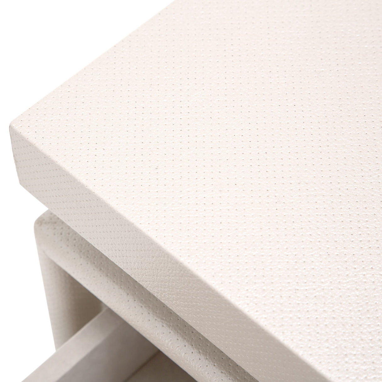 Glimmering Heights Ivory Upholstered Vanity Desk from Michael Amini - Luna Furniture
