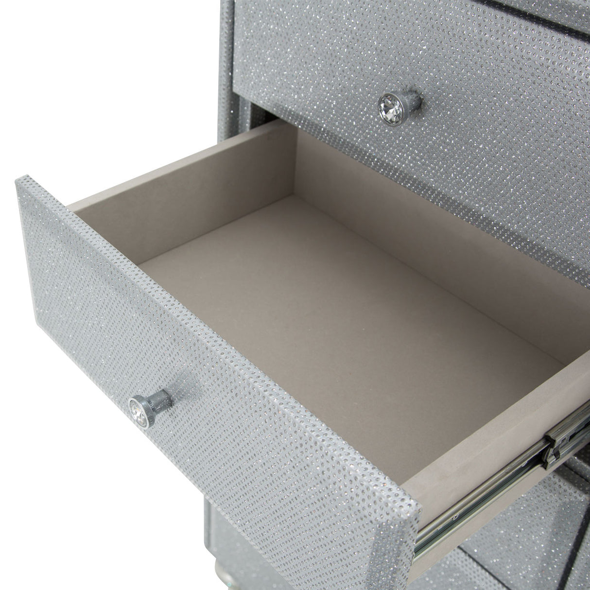Melrose Plaza Dove Upholstered Swivel Chest from Michael Amini - Luna Furniture
