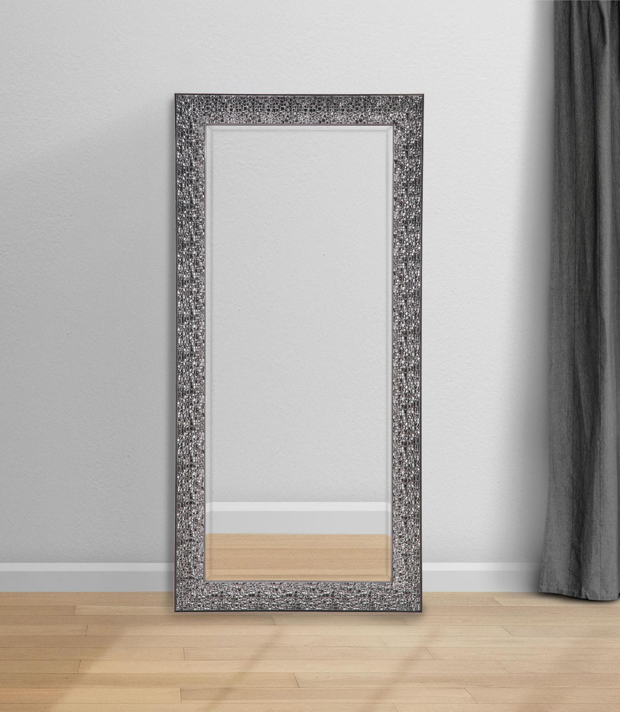 Rollins Black Rectangular Floor Mirror from Coaster - Luna Furniture