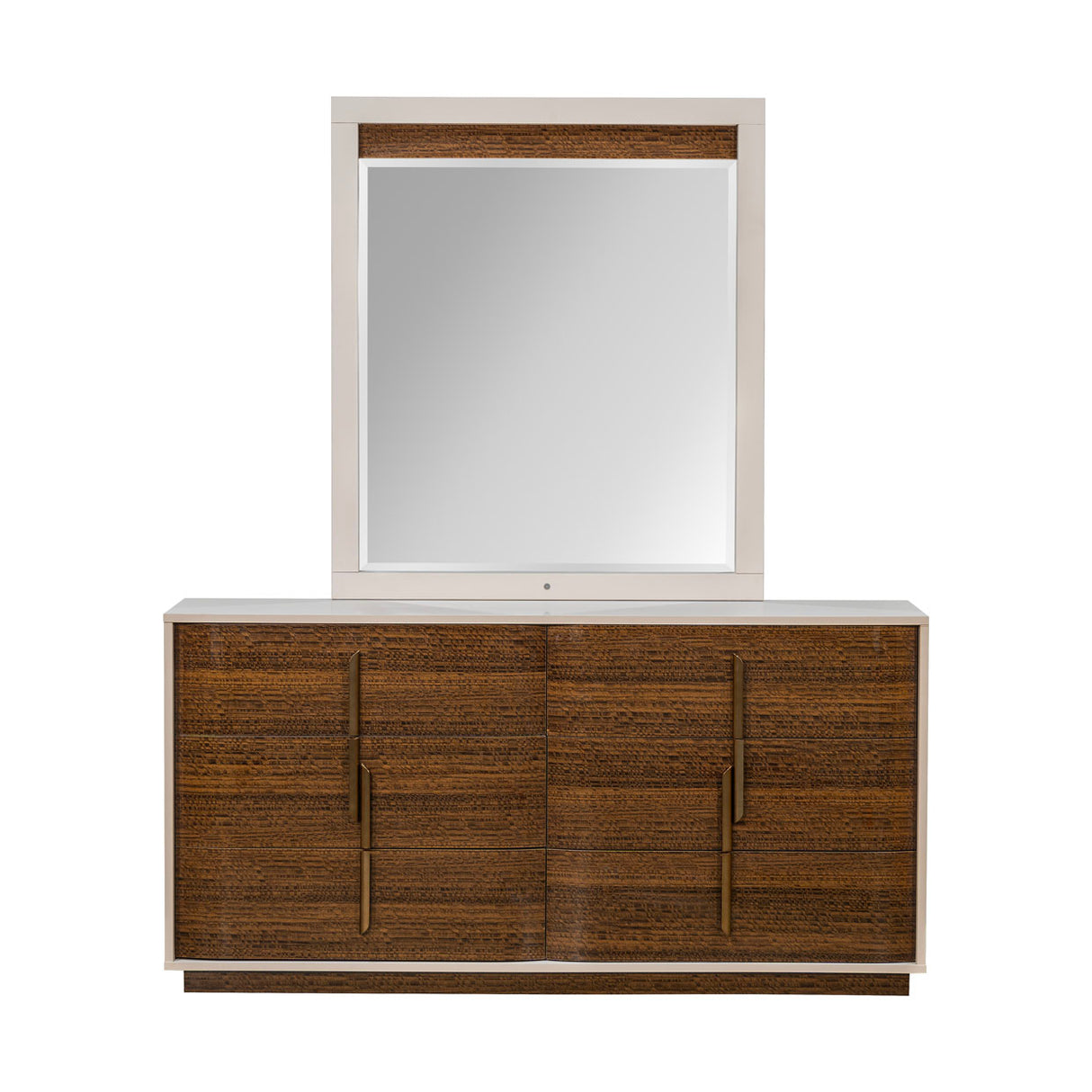 Pavira - Walnut Walnut Dresser With Mirror from Michael Amini - Luna Furniture