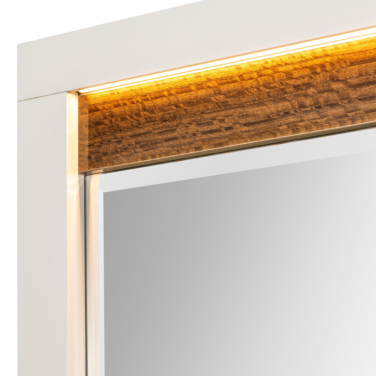 Pavira - Walnut Walnut Dresser Mirror With Led Lights from Michael Amini - Luna Furniture