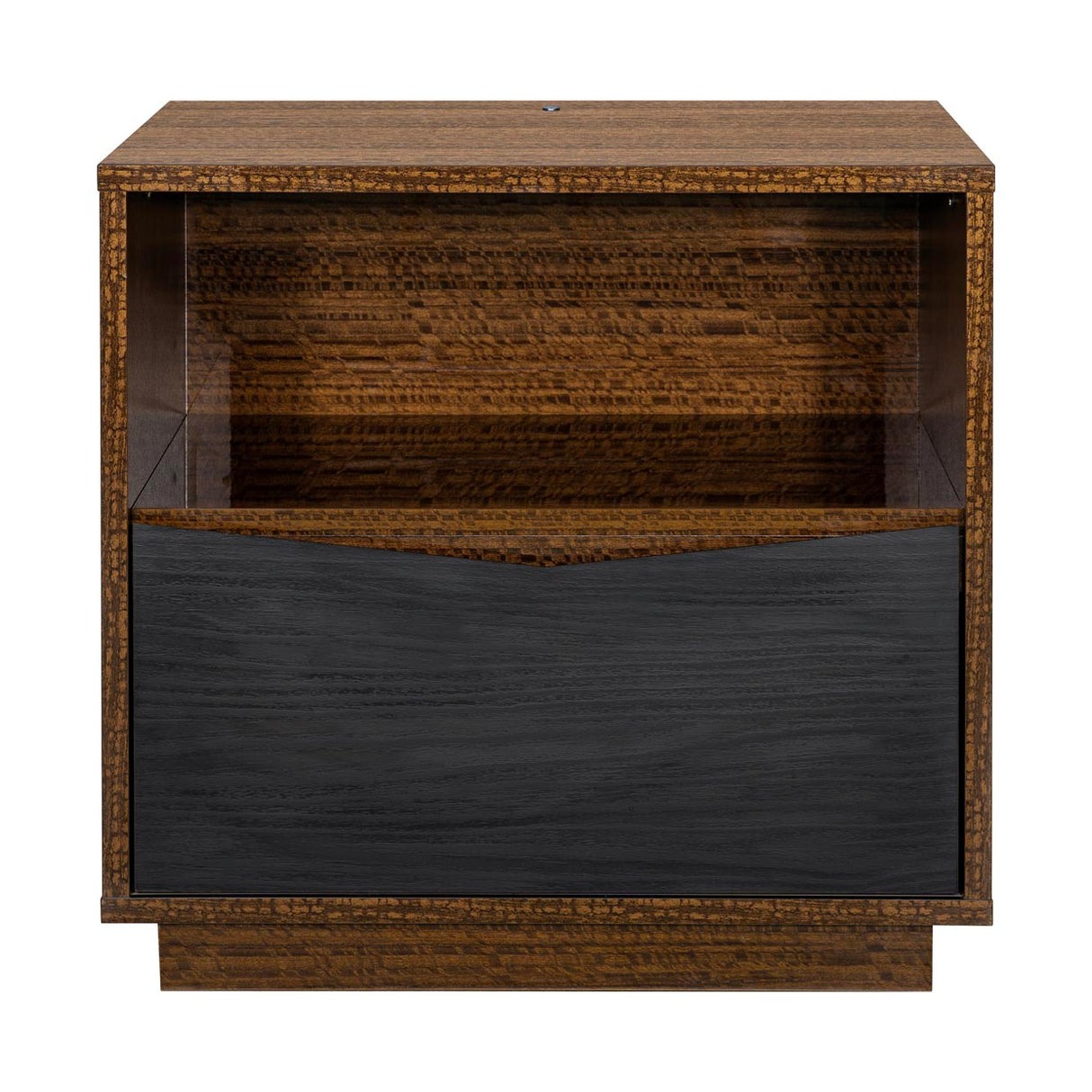 Kayner Charcoal 1-drawer Nightstand from Michael Amini - Luna Furniture