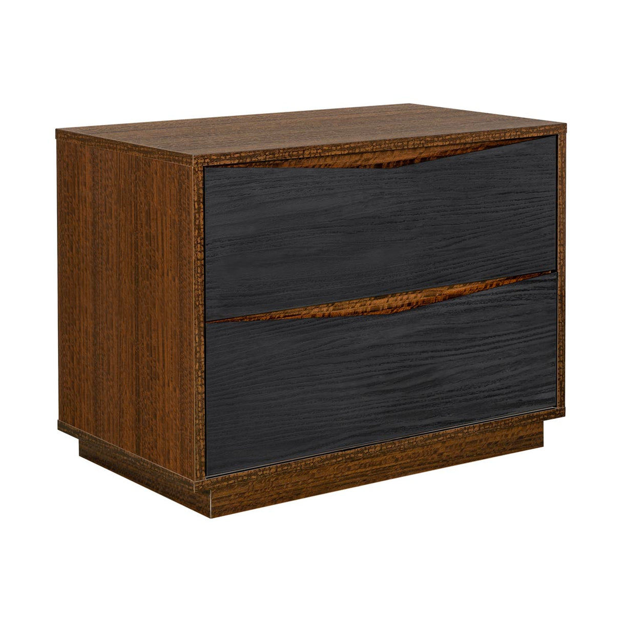 Kayner Charcoal 2-drawer Nightstand from Michael Amini - Luna Furniture