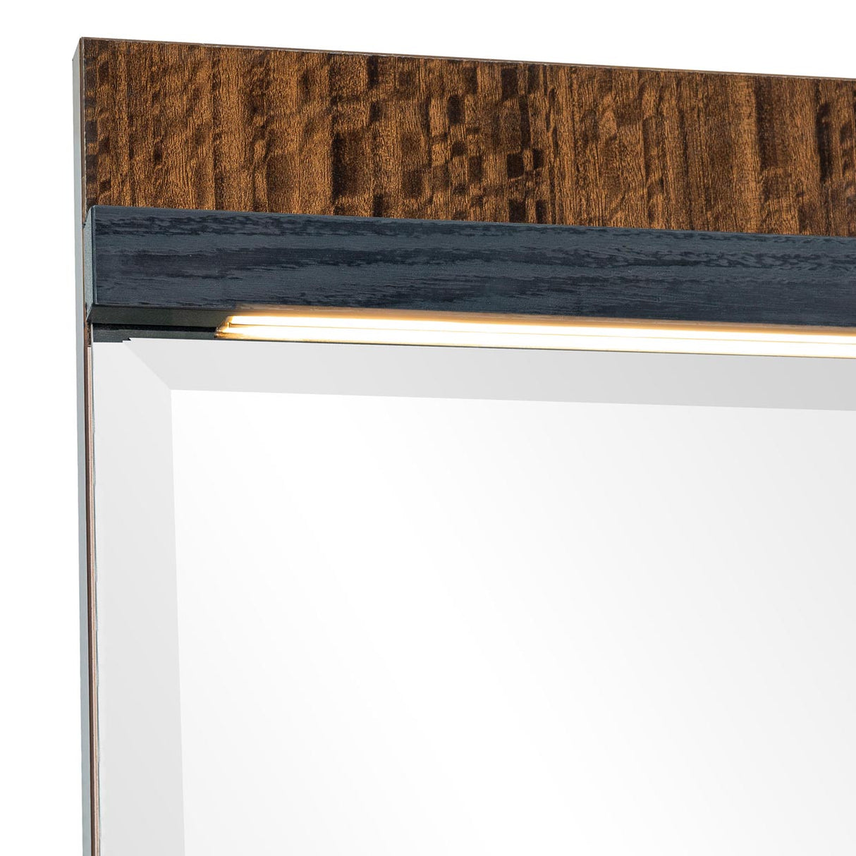 Kayner Charcoal Dresser Mirror With Led Lights from Michael Amini - Luna Furniture
