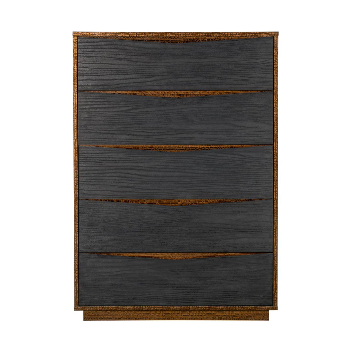 Kayner Charcoal 5-drawer Chest from Michael Amini - Luna Furniture