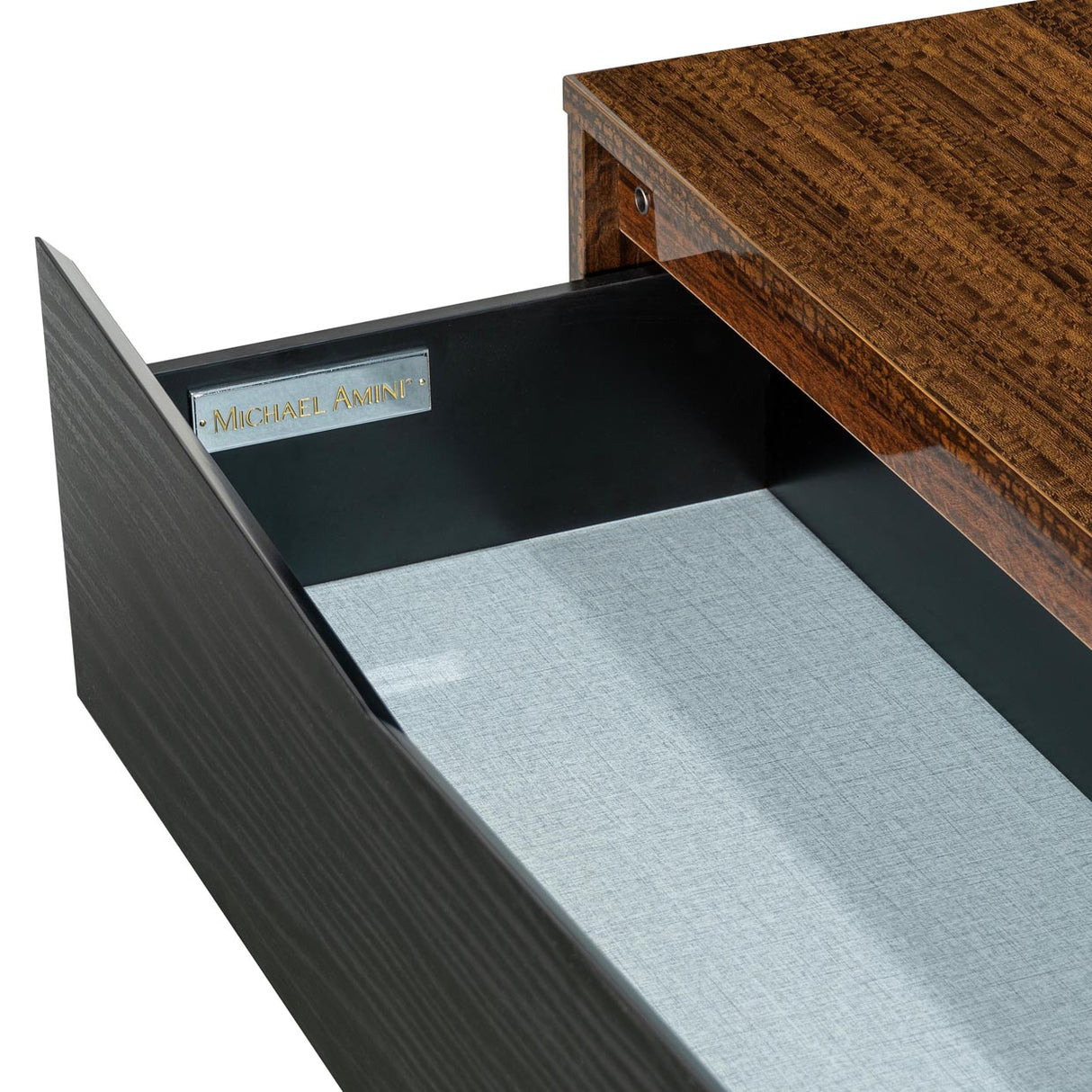 Kayner Charcoal 5-drawer Chest from Michael Amini - Luna Furniture