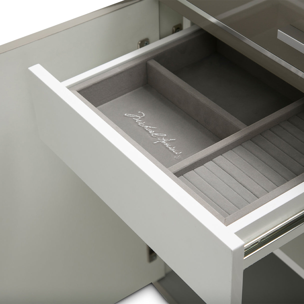 Urban Place Dove Grey Dresser With Mirror from Michael Amini - Luna Furniture