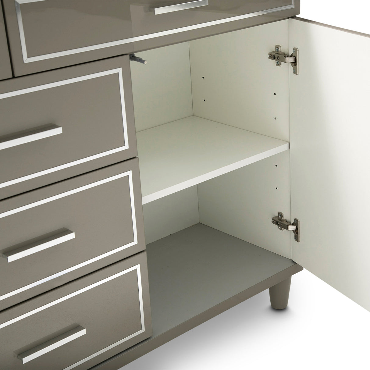 Urban Place Dove Grey Dresser With Mirror from Michael Amini - Luna Furniture
