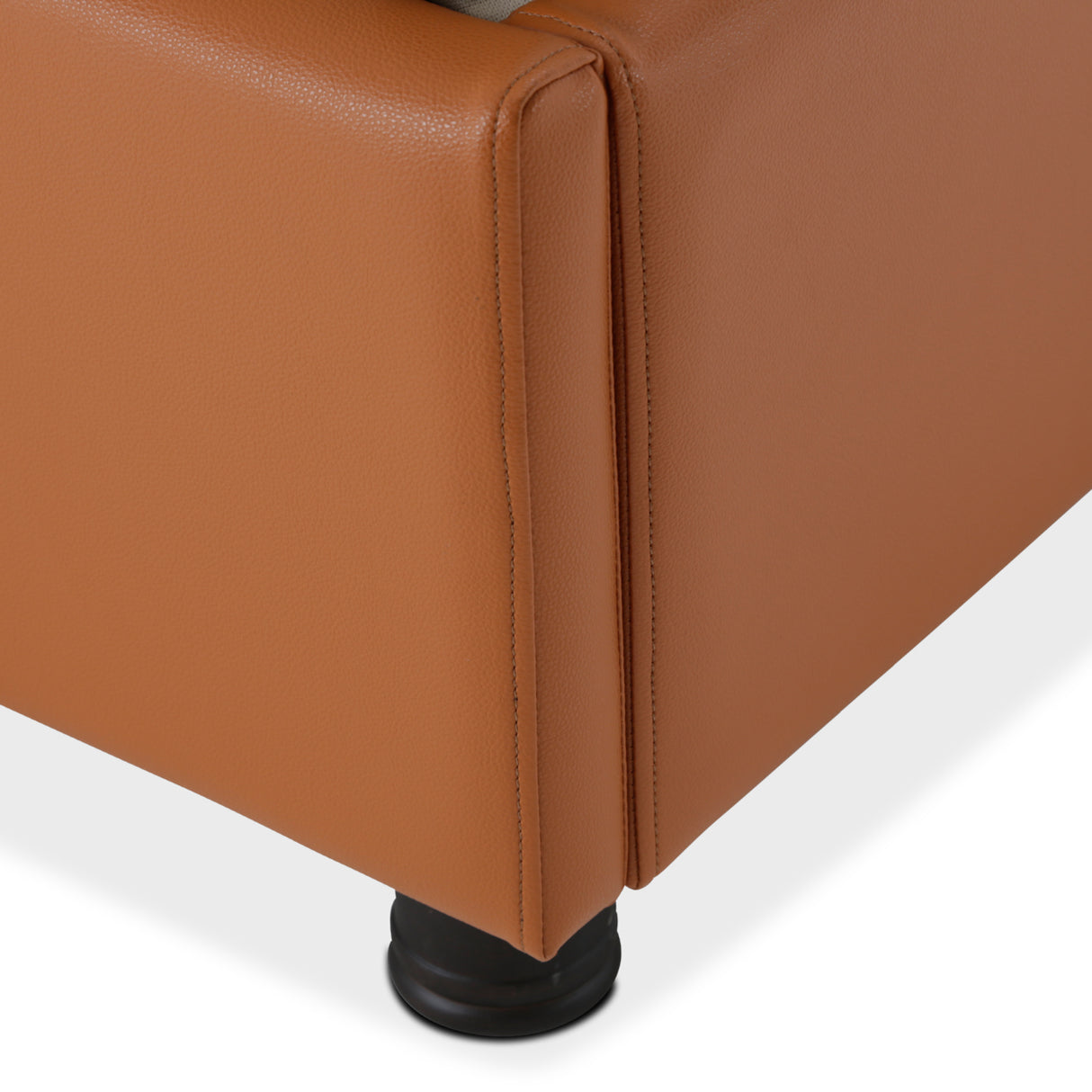 21 Cosmopolitan Orange Diablo Orange/umber Eastern King Upholstered Wing Bed (3 Pc) from Michael Amini - Luna Furniture