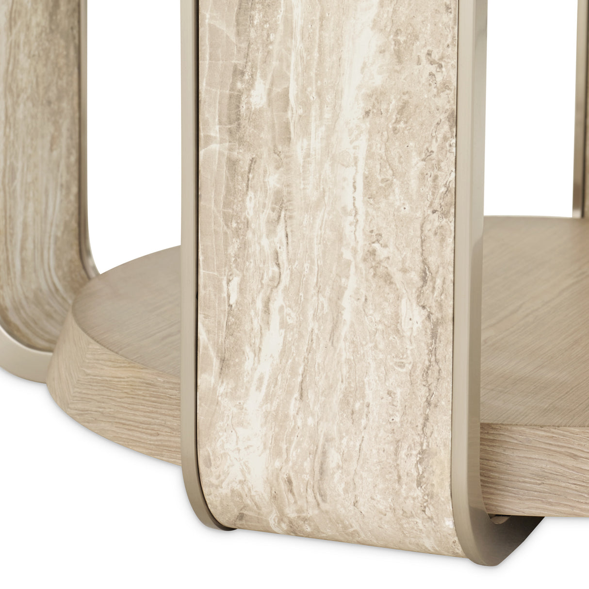 Lotus Bay Sand 60'' Round Dining Table from Michael Amini - Luna Furniture