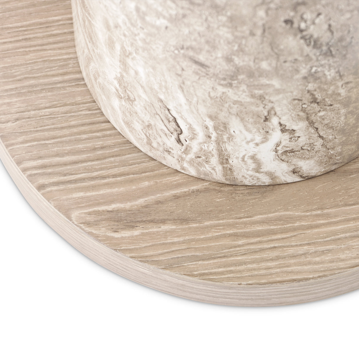 Lotus Bay Sand Chairside Table from Michael Amini - Luna Furniture
