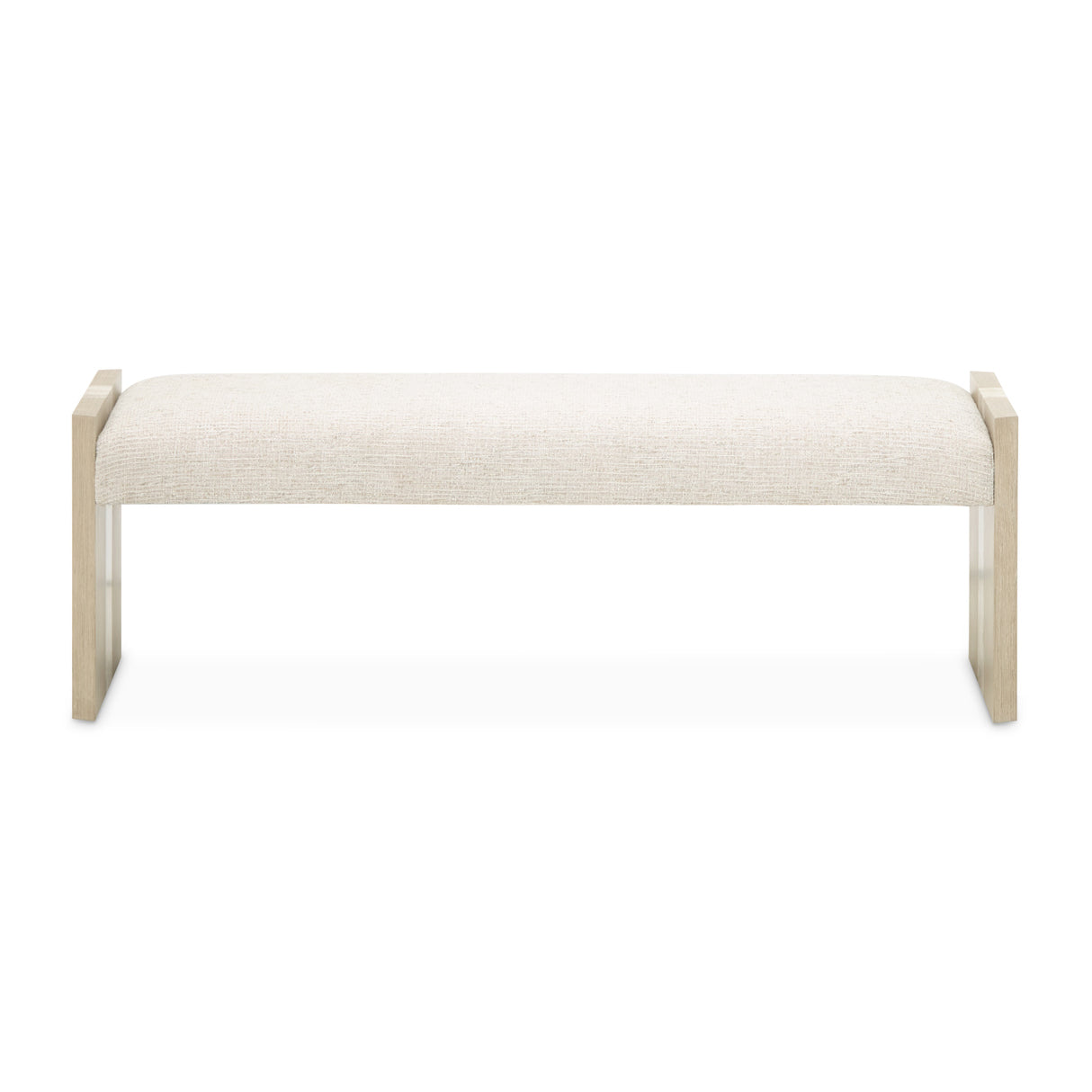 Lotus Bay Sand Accent Bench from Michael Amini - Luna Furniture