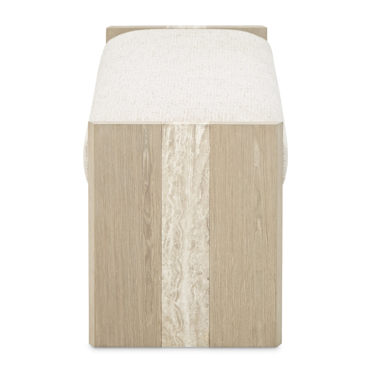 Lotus Bay Sand Accent Bench from Michael Amini - Luna Furniture