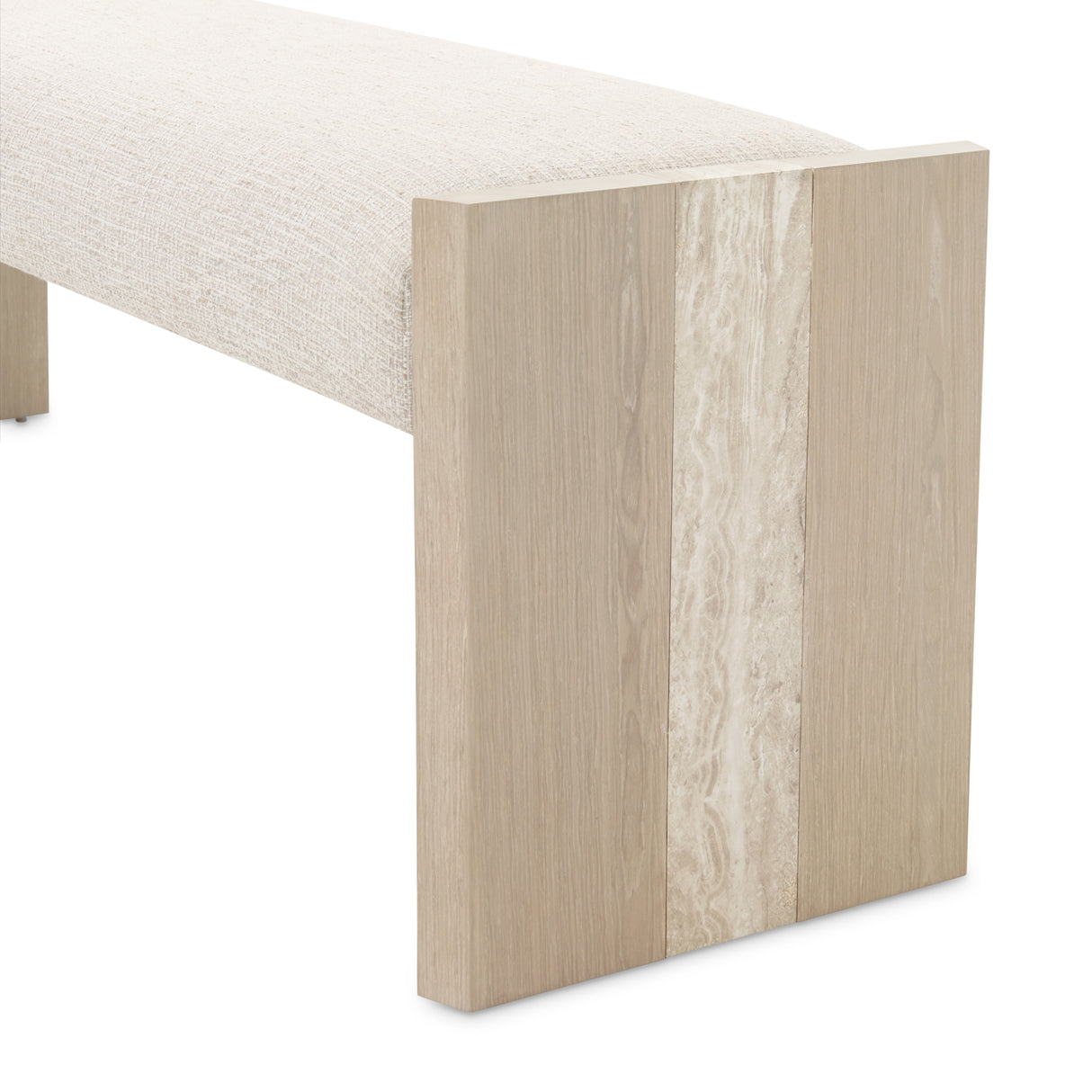 Lotus Bay Sand Accent Bench from Michael Amini - Luna Furniture