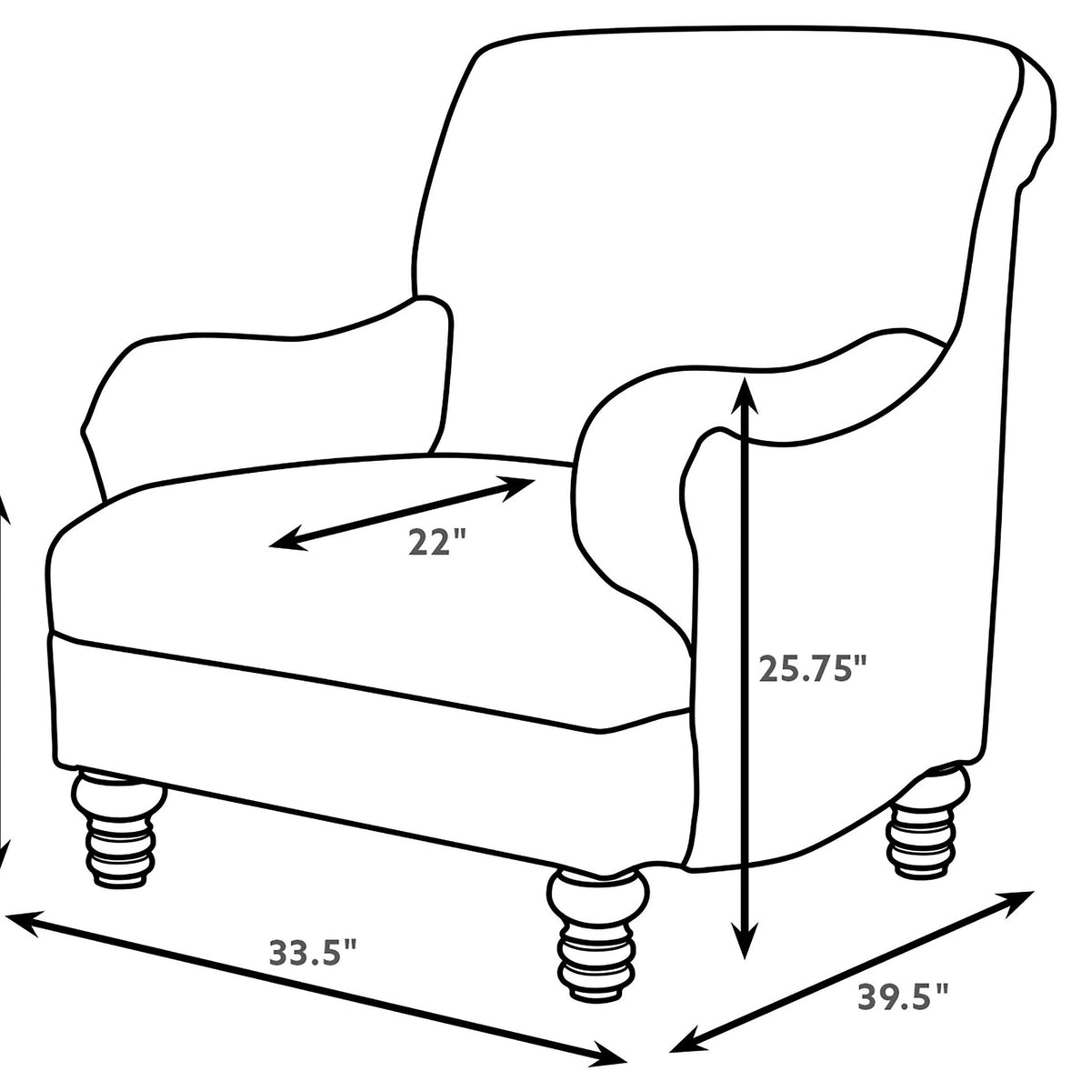 Glenn Blue Recessed Arms Accent Chair from Coaster - Luna Furniture