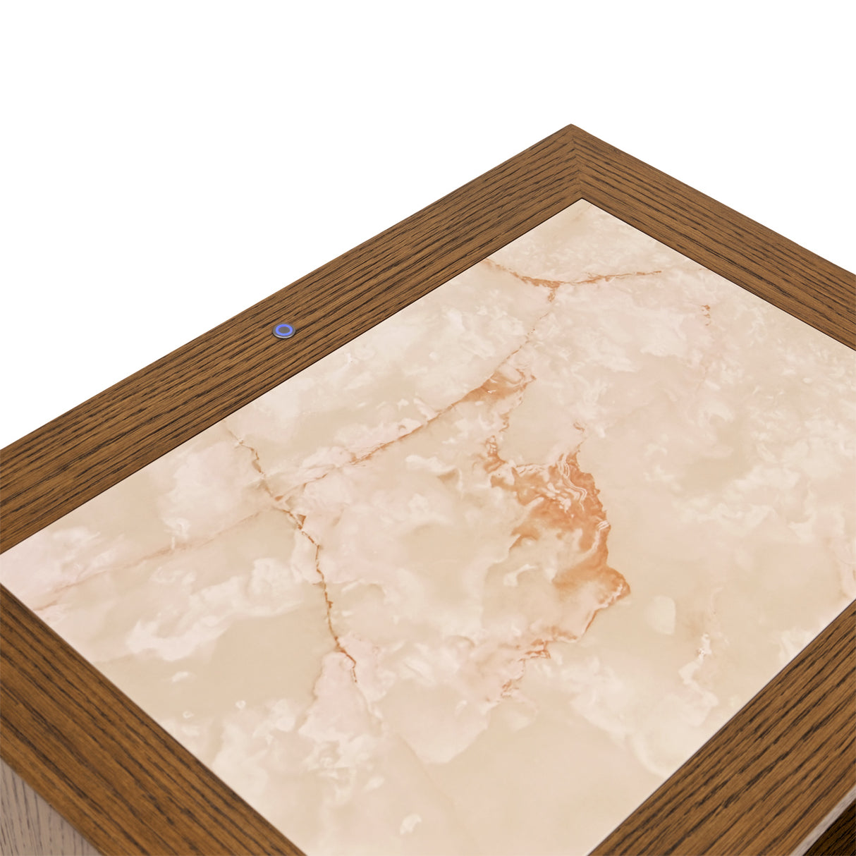 Portrait Sienna Brown 1-drawer Nightstand With Led Lights from Michael Amini - Luna Furniture