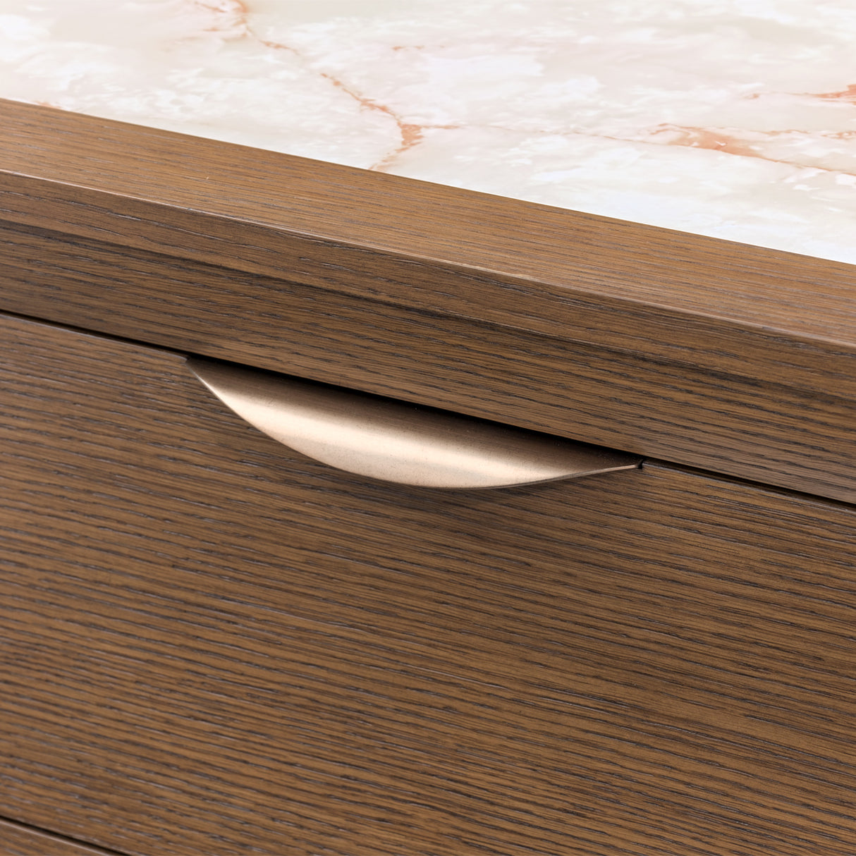 Portrait Sienna Brown 2-drawer Nightstand With Led Lights from Michael Amini - Luna Furniture