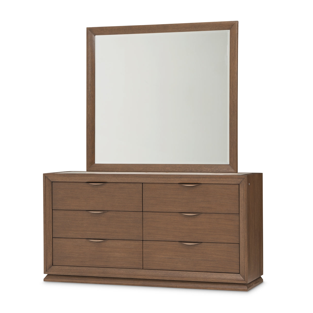 Portrait Sienna Brown Small Dresser & Mirror from Michael Amini - Luna Furniture
