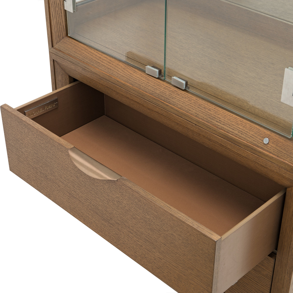 Portrait Sienna Brown Display Cabinet from Michael Amini - Luna Furniture