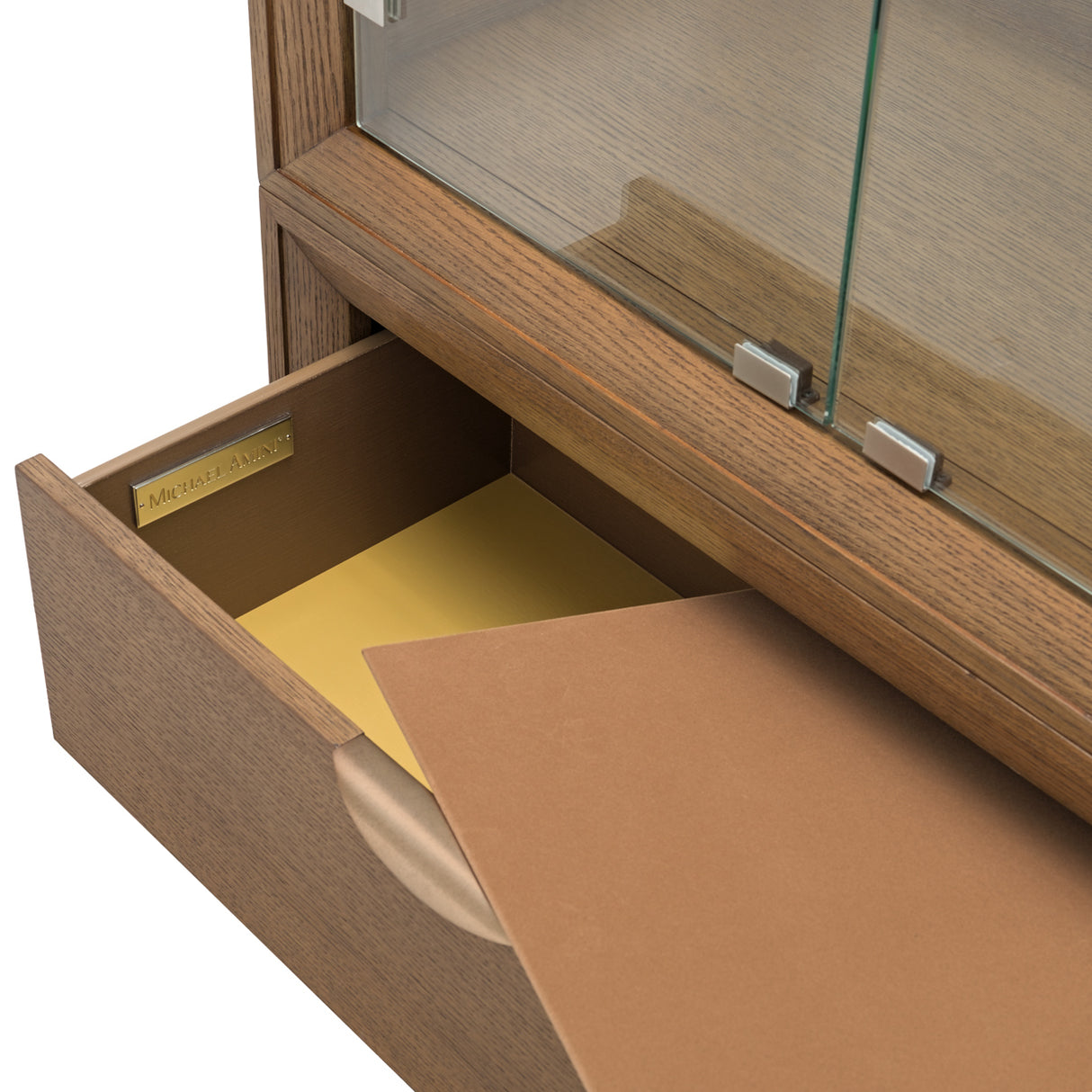 Portrait Sienna Brown Display Cabinet from Michael Amini - Luna Furniture