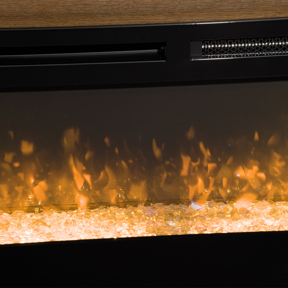 Portrait Sienna Brown Fireplace With Electric Insert from Michael Amini - Luna Furniture
