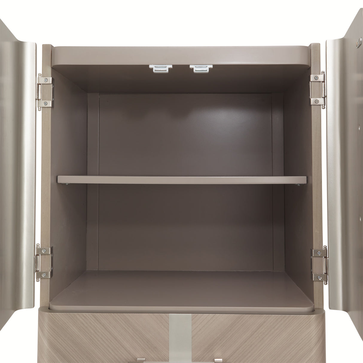 Lanterna Silver Mist Swivel Chiffonier Lingerie Chest- Living Room Storage Cabinet from Michael Amini - Luna Furniture