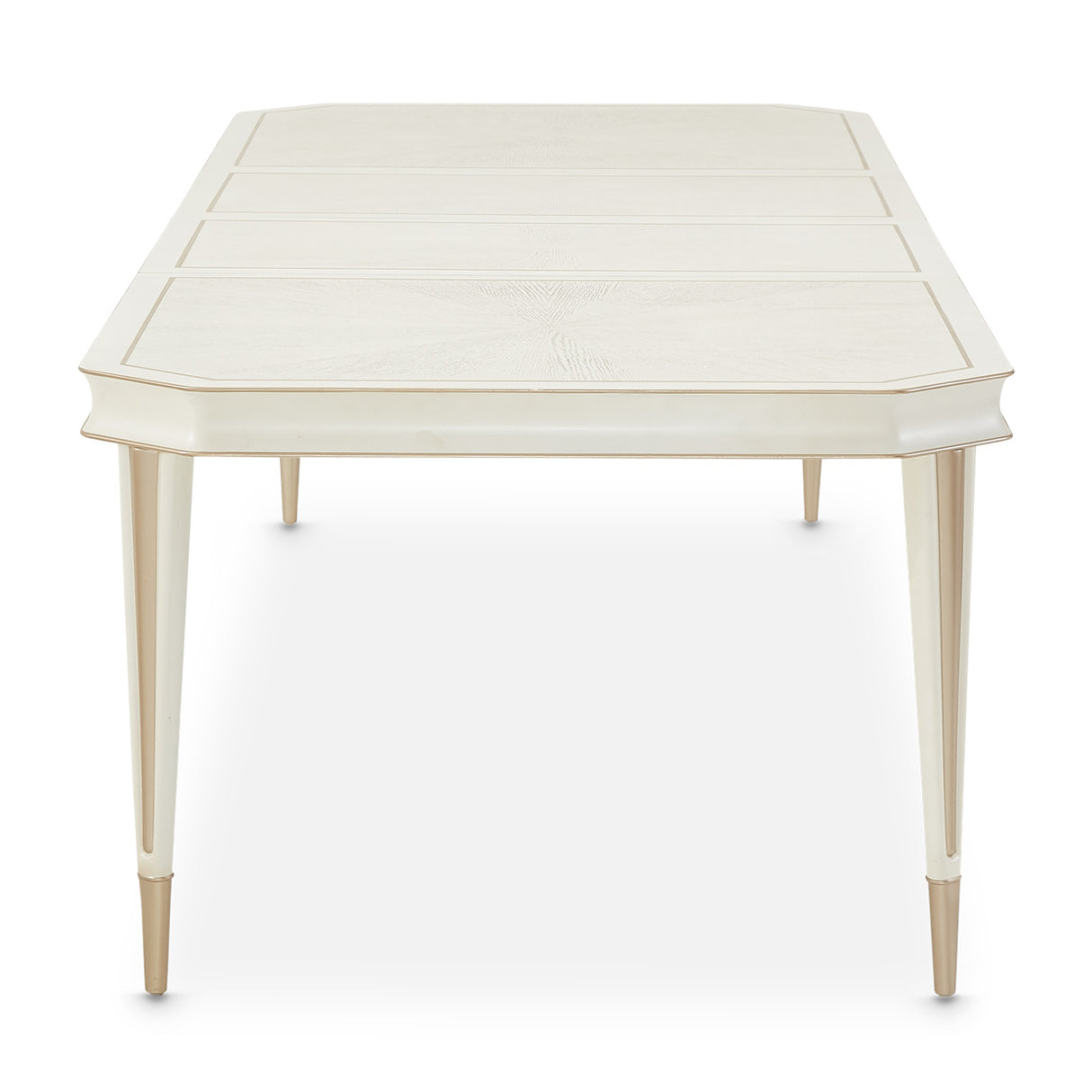 La Rachelle Medium Champagne Rectangular Dining Table from Michael Amini - Luna Furniture
