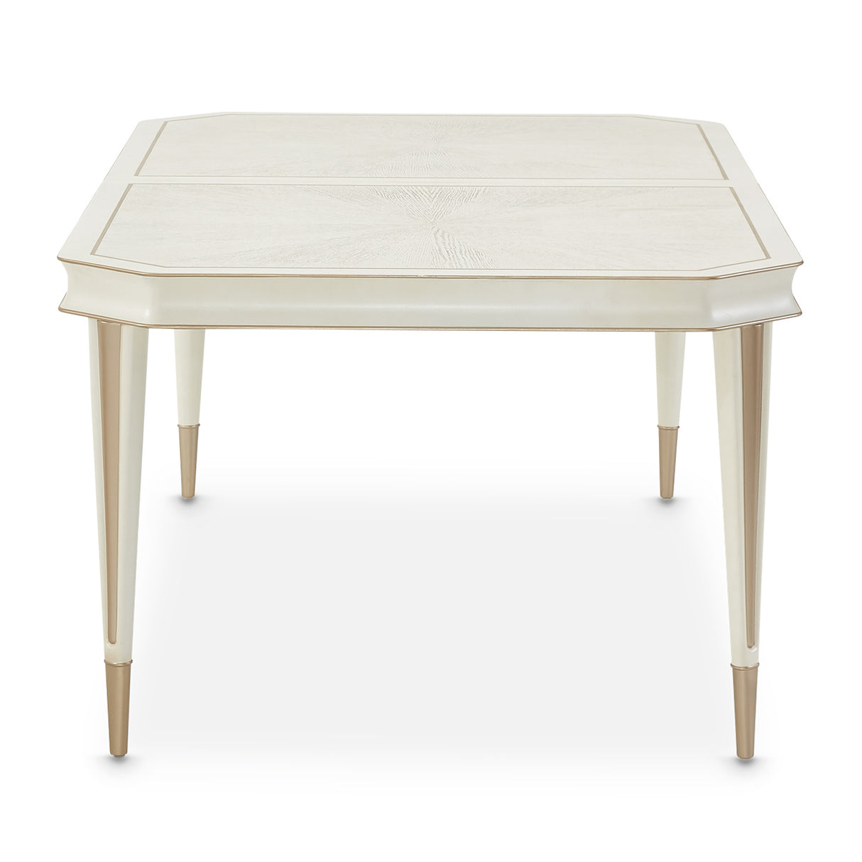 La Rachelle Medium Champagne Rectangular Dining Table from Michael Amini - Luna Furniture