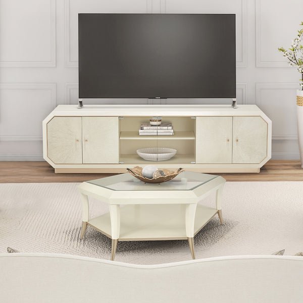 La Rachelle Medium Champagne Media Cabinet