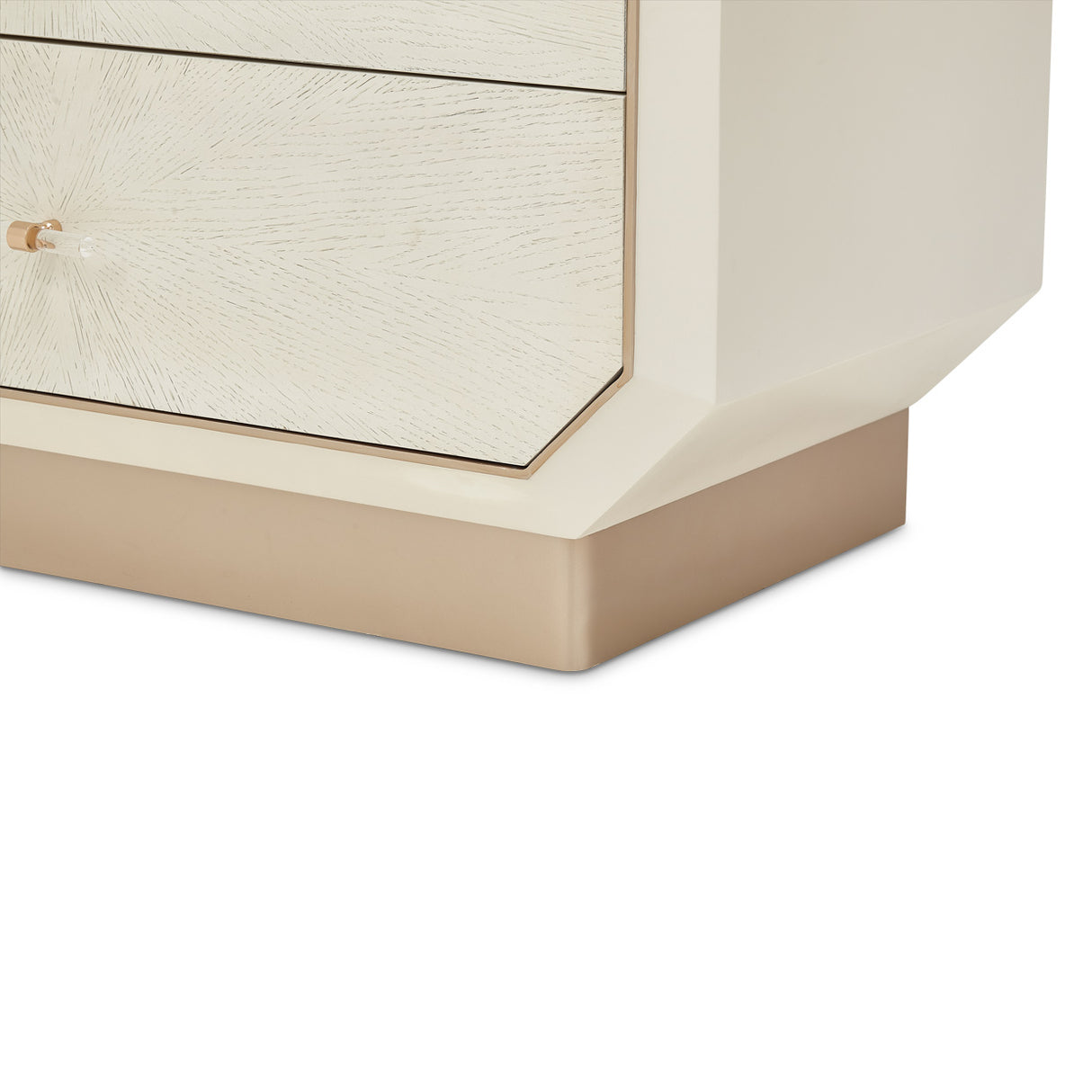 La Rachelle Medium Champagne Display Cabinet With Led Lighting from Michael Amini - Luna Furniture