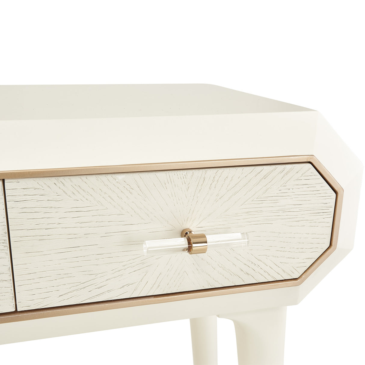 La Rachelle Medium Champagne Console Table from Michael Amini - Luna Furniture