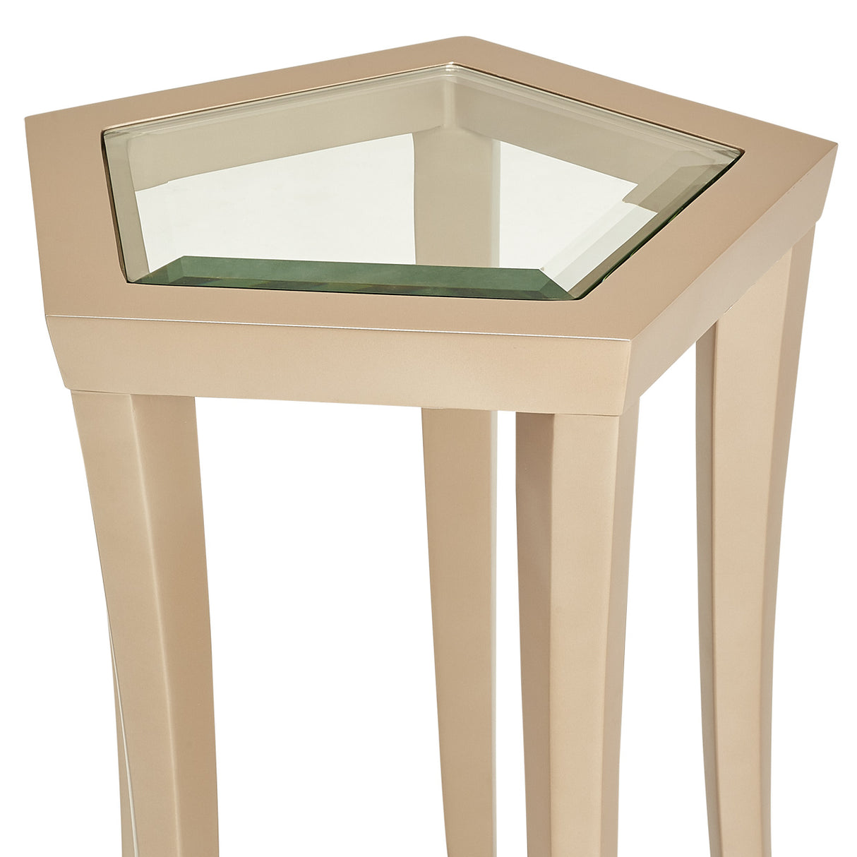 La Rachelle Medium Champagne Chairside Table from Michael Amini - Luna Furniture