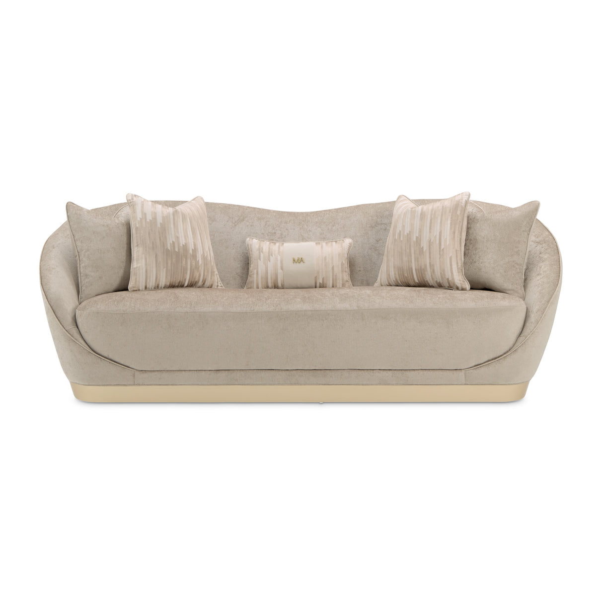 La Rachelle Medium Champagne Sofa from Michael Amini - Luna Furniture