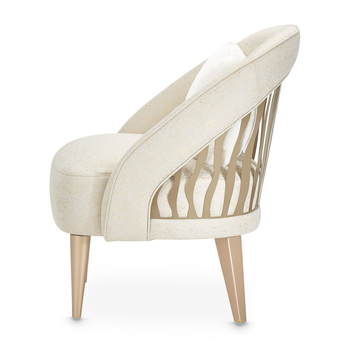 La Rachelle Medium Champagne Flame Accent Chair from Michael Amini - Luna Furniture