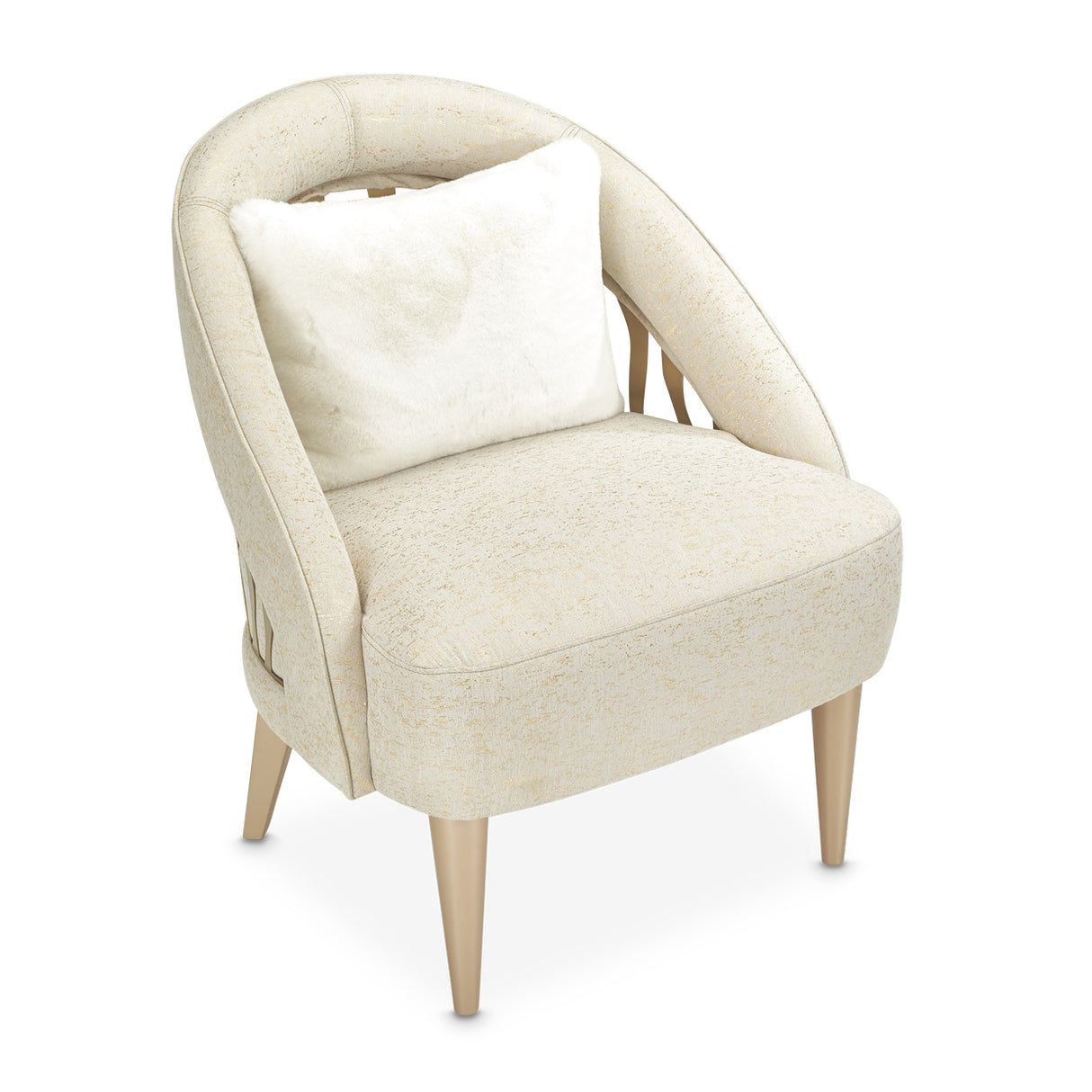 La Rachelle Medium Champagne Flame Accent Chair from Michael Amini - Luna Furniture