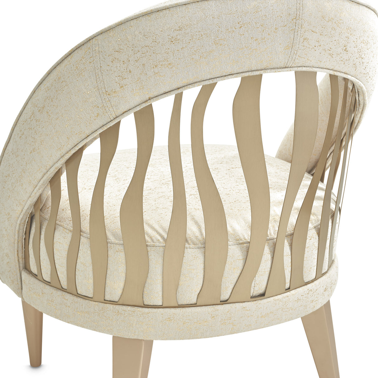 La Rachelle Medium Champagne Flame Accent Chair from Michael Amini - Luna Furniture