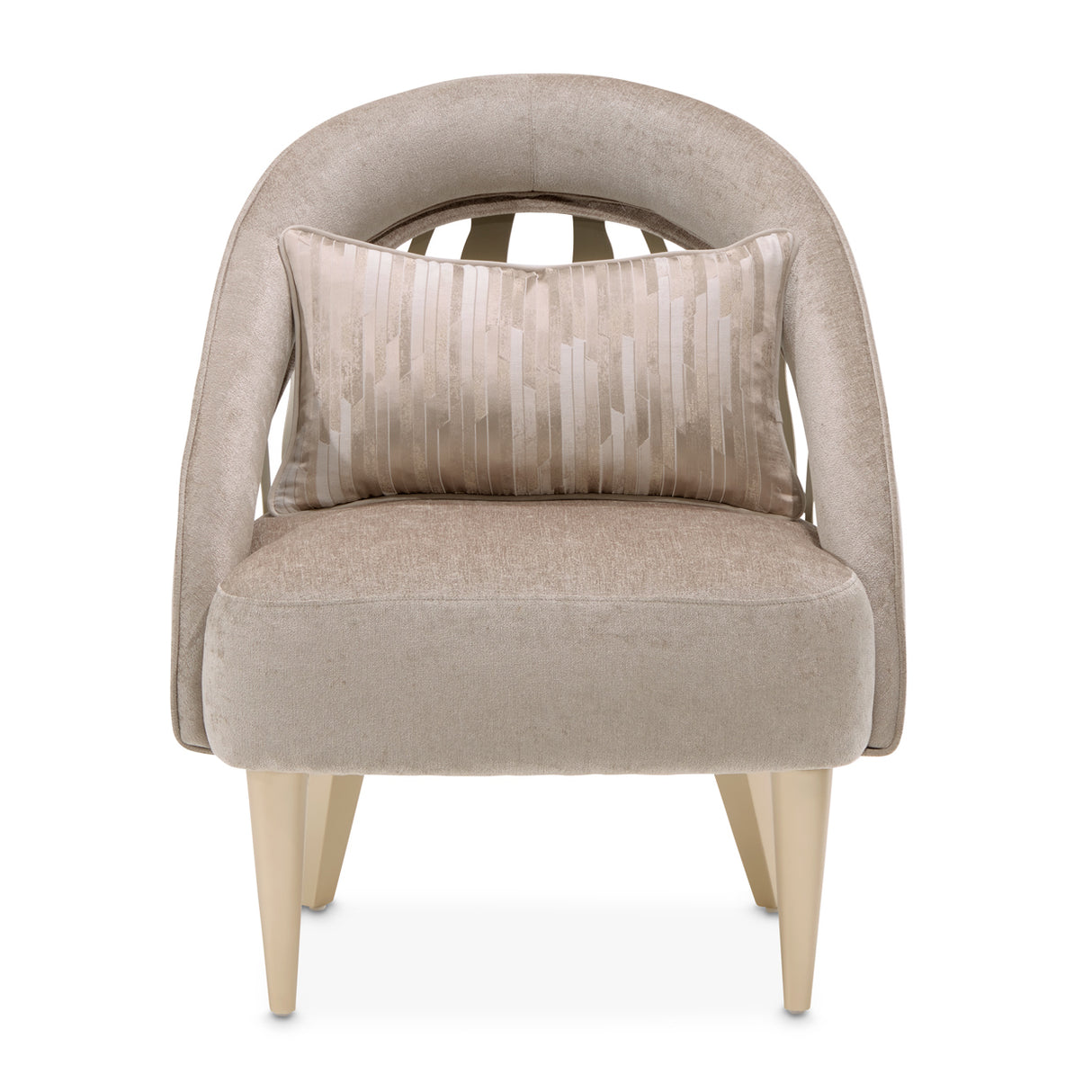 La Rachelle Medium Champagne Accent Chair from Michael Amini - Luna Furniture