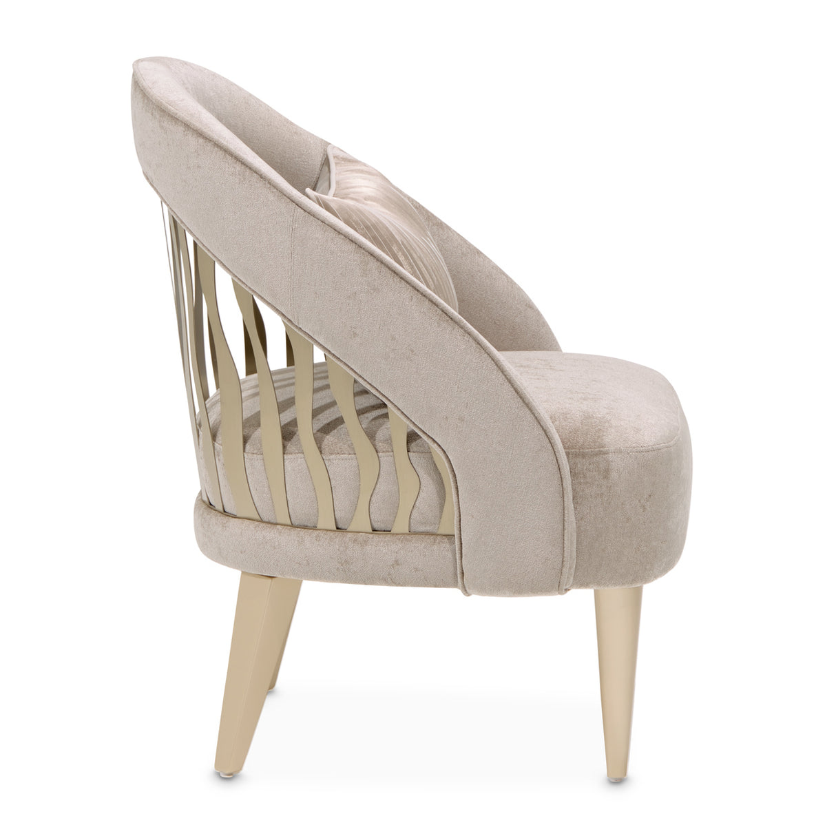 La Rachelle Medium Champagne Accent Chair from Michael Amini - Luna Furniture