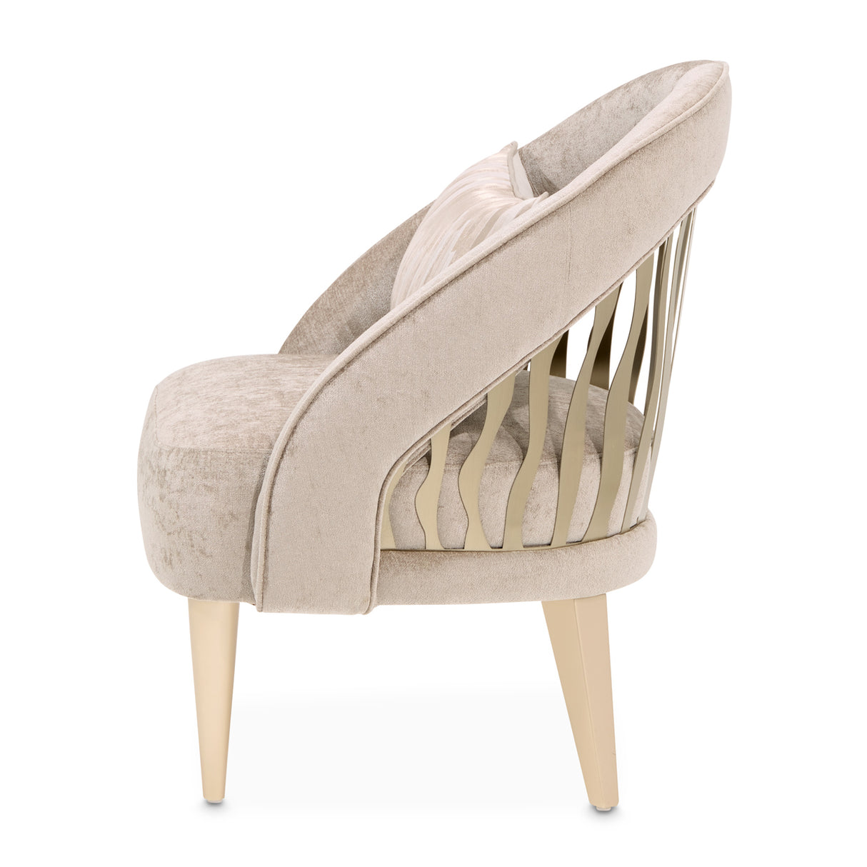 La Rachelle Medium Champagne Accent Chair from Michael Amini - Luna Furniture