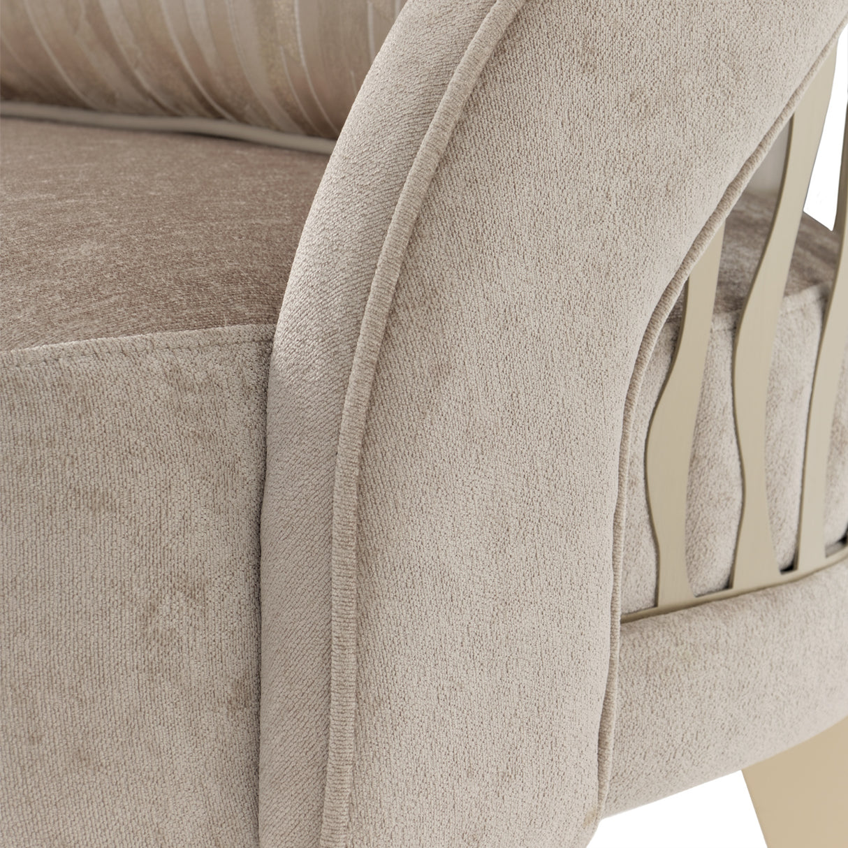 La Rachelle Medium Champagne Accent Chair from Michael Amini - Luna Furniture