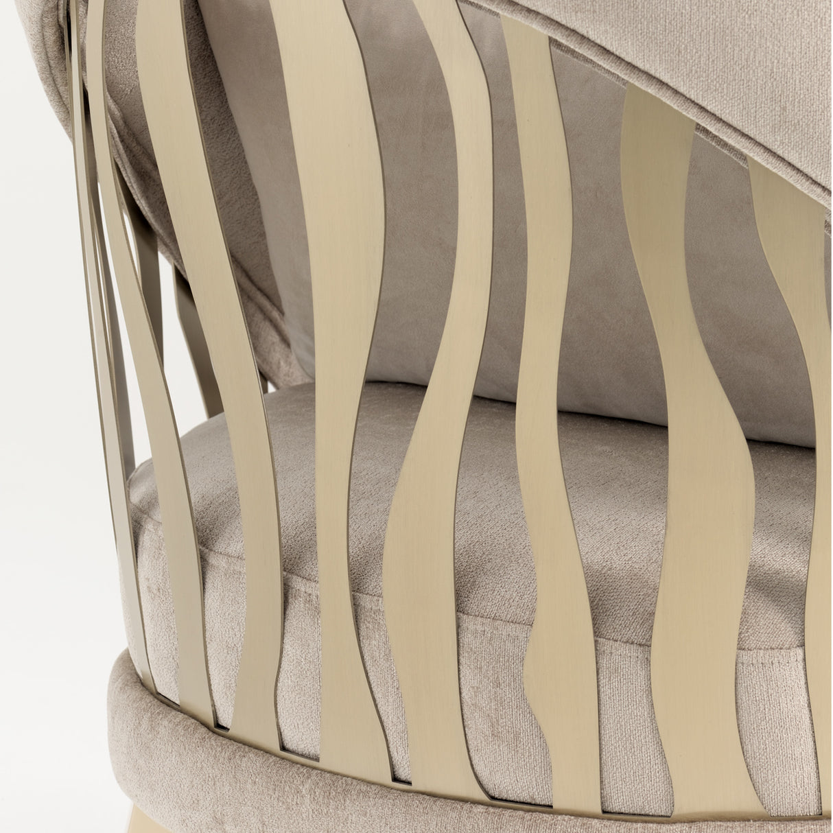 La Rachelle Medium Champagne Accent Chair from Michael Amini - Luna Furniture