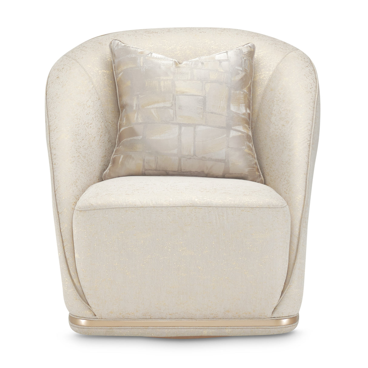 La Rachelle Medium Champagne Swivel Chair from Michael Amini - Luna Furniture
