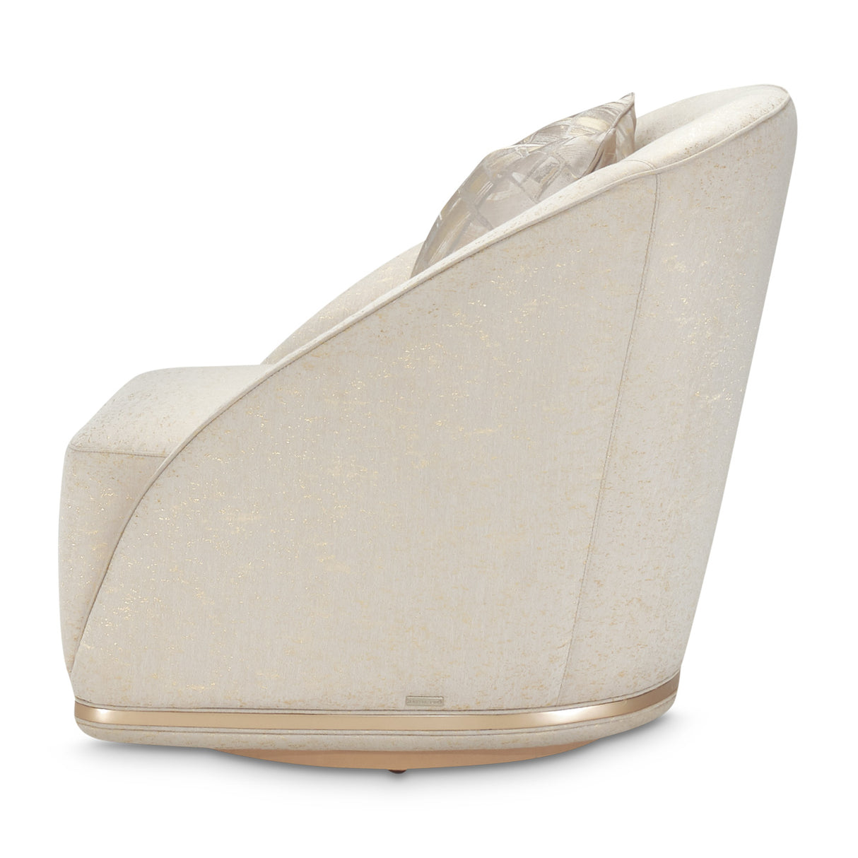La Rachelle Medium Champagne Swivel Chair from Michael Amini - Luna Furniture